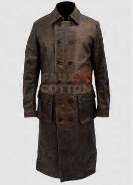Frontier Jason Momoa Brown Leather Coat